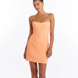 Amanda Uprichard Ivy Mini Dress size small in color:guava